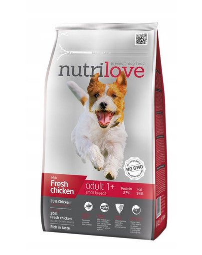 NUTRILOVE Dog Adult S Fresh Chicken 8kg