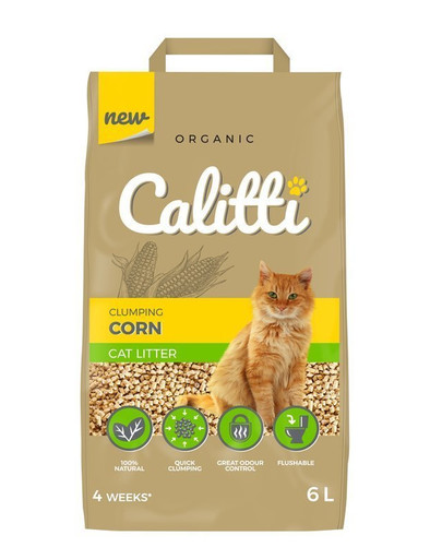 CALITTI Corn Kukuřičné stelivo pro kočky 6 l