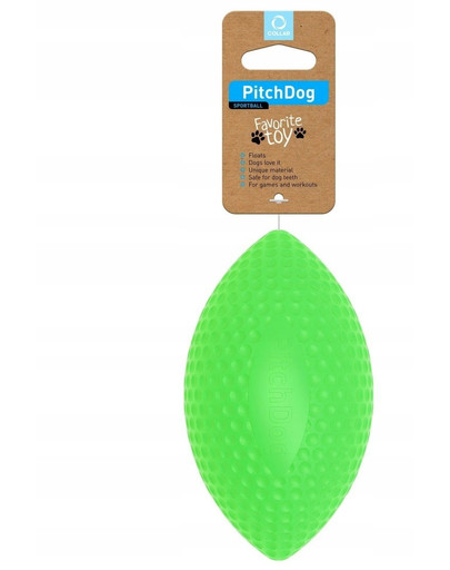 PULLER Pitch Dog sport Rugby míč 9 cm x 14 cm zelený