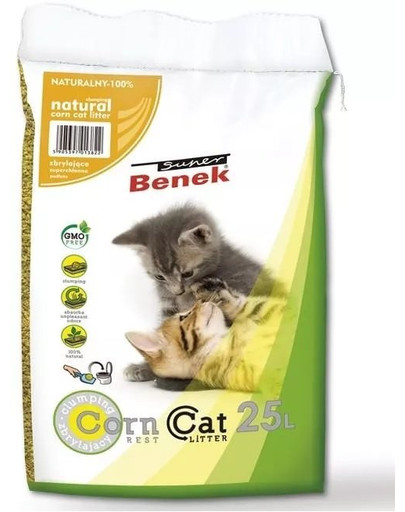 BENEK Super Benek Corn Cat Tropical Fruits 2 x 25l kukuřičné stelivo