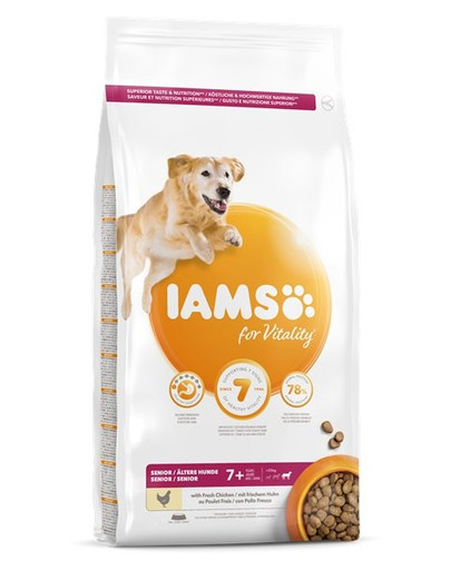 IAMS For Vitality Dog Senior Large Chicken 12 kg
