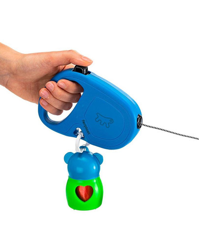 FERPLAST Flippy One Cord S Zatahovací vodítko Lanyard 4,5 m Modrá