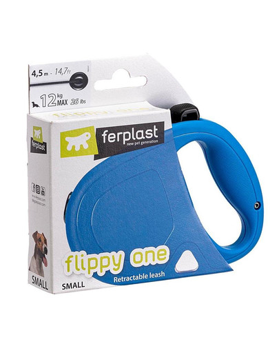 FERPLAST Flippy One Cord S Zatahovací vodítko Lanyard 4,5 m Modrá