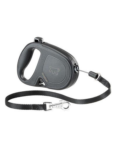 FERPLAST Flippy One Cord M Zatahovací vodítko Lanyard 5 m černé