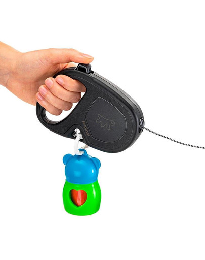 FERPLAST Flippy One Cord M Zatahovací vodítko Lanyard 5 m černé