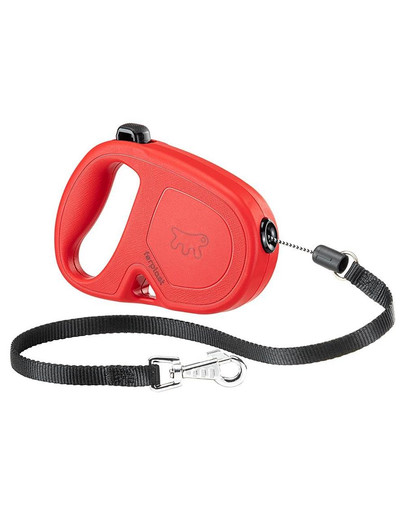 FERPLAST Flippy One Cord M Zatahovací vodítko Lanyard 5 m červené