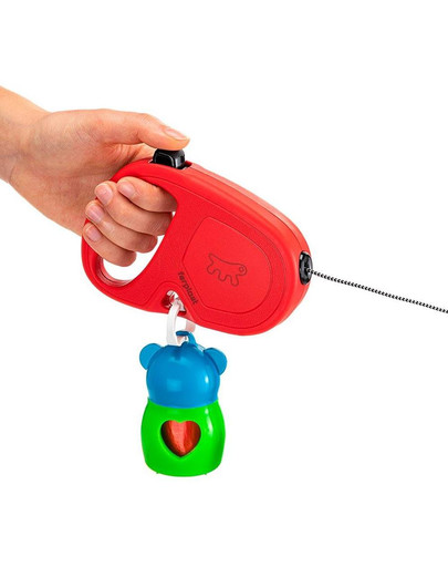 FERPLAST Flippy One Cord M Zatahovací vodítko Lanyard 5 m červené