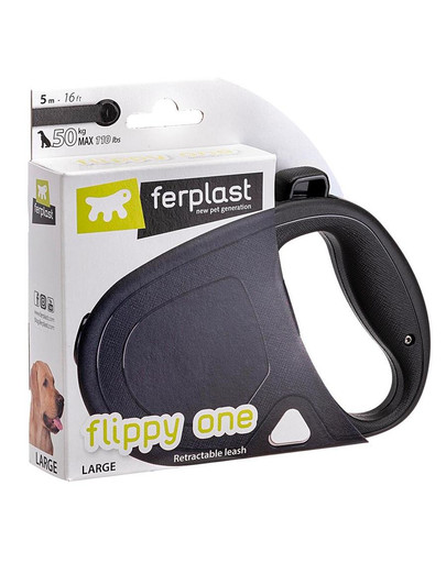 FERPLAST Flippy One Tape L Zatahovací šňůrka na 5 m páska Černá