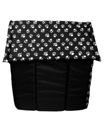 PETSBED Pelech pro psy - bouda  53 x 48 cm černý s tlapkami