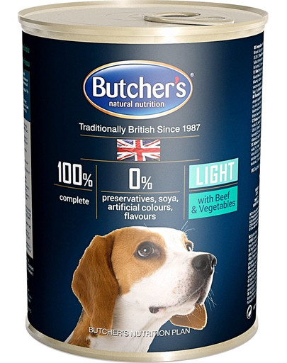 BUTCHER'S Functional Dog Light Kousky v želé s hovězím masem a zeleninou 10x400g + frisbee ZDARMA