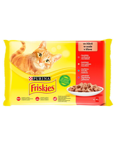 FRISKIES Meat Mix Multipack 4x85g mokré krmivo pro kočky