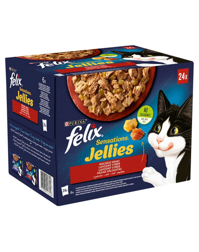 FELIX Sensations Jellies Venkovské příchutě v želé 24x85g vlhké krmivo pro kočky