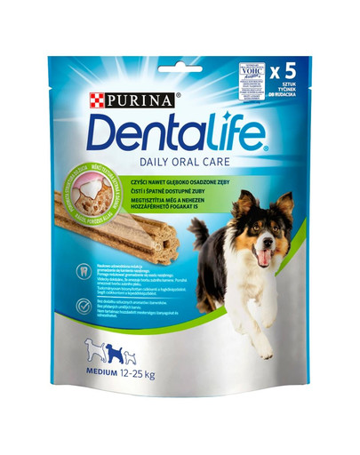 PURINA Dentalife Medium 6x115g (30ks) dentální pamlsky pro psy středních plemen