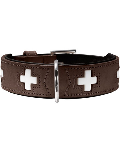 HUNTER Obojek Swiss M-L (60) 47-54/3,9 cm hnědý