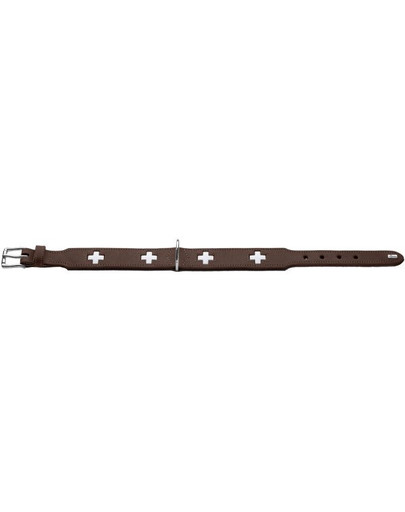 HUNTER Obojek Swiss M-L (60) 47-54/3,9 cm hnědý