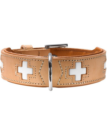 HUNTER Obojek Swiss S-M (47) 38-43,5/3 cm béžový