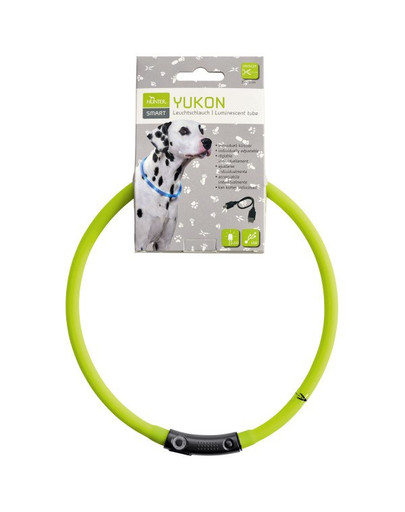 HUNTER LED Svítící obojek Yukon 20-70cm limetkový