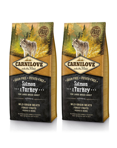 CARNILOVE Dog Salmon & Turkey for Large Breed Adult 2 x 12 kg