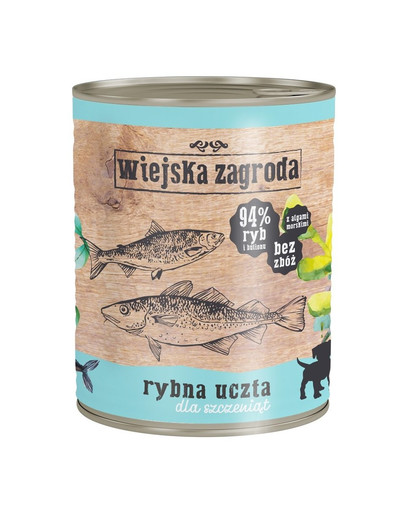 WIEJSKA ZAGRODA Rybí hody pro štěňata 800g