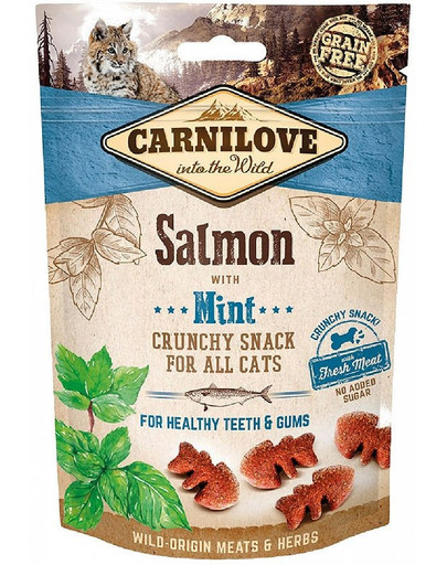 CARNILOVE Cat Crunchy Snack Salmon&Mint 50g