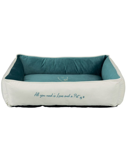TRIXIE Pelech Pet's Home bed, 80 × 60 cm, krémový/petrol