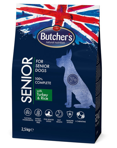 BUTCHER'S Functional Senior Dog Dry Krůtí s rýží 2,5kg