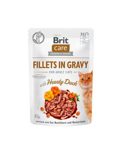 BRIT Care Cat Fillets in Gravy with Hearty Duck 85 g