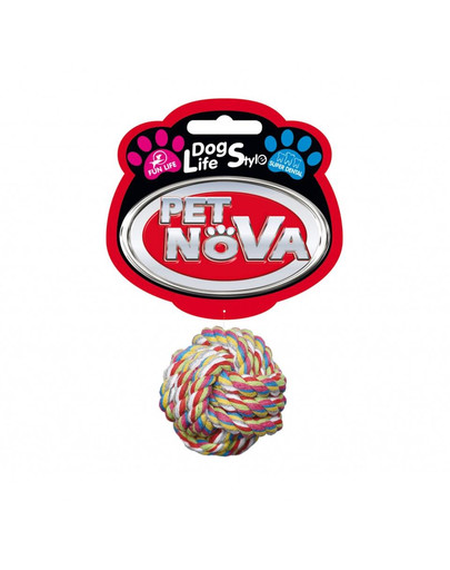 PET NOVA DOG LIFE STYLE míček z bavlněného lana 5cm