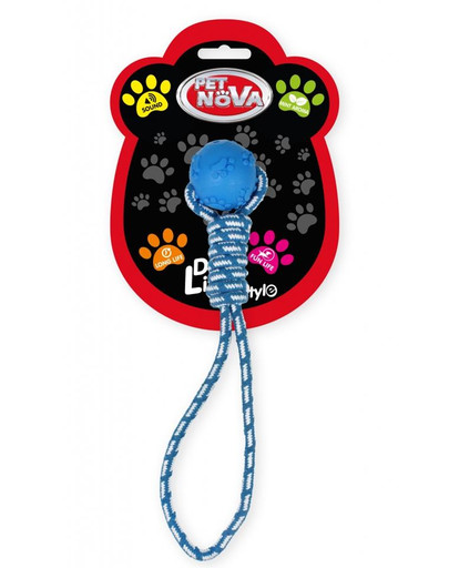PET NOVA DOG LIFE STYLE Lanový míč 40 cm, modrý, mátová příchuť