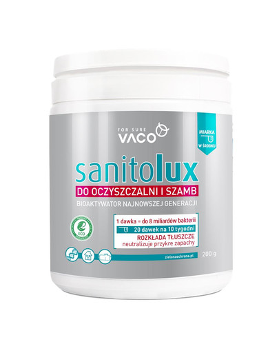 VACO ECO Sanitolux - Bioaktivátor pro čistírny odpadních vod a septiky 200 g