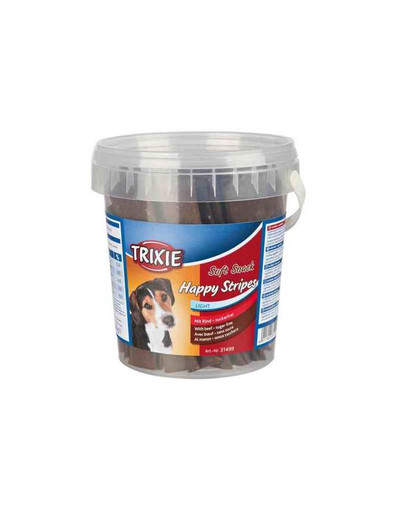 TRIXIE Soft snack Happy Stripes hověží pásky 500 g