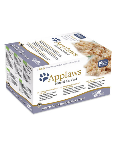 APPLAWS Cat Pot Multipack Chicken Selection  4 x (8 x 60 g)