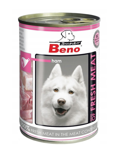 BENEK Super BENO Meat Šunka 400g konzerva pro dospělé psy