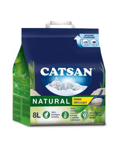 CATSAN Natural 8l hrudkující stelivo pro kočky