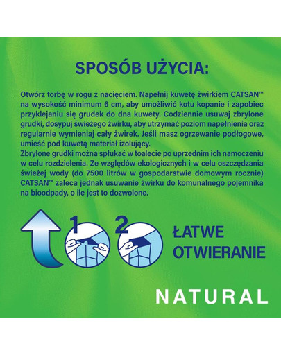 CATSAN Natural 8l hrudkující stelivo pro kočky