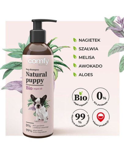COMFY Natural Puppy Jemný šampon s vůní aloe pro štěňata 250ml