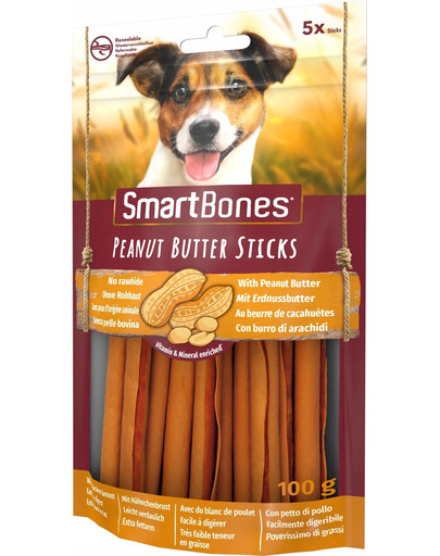 SmartBones Peanut Butter Sticks 5ks tyčinky pro psy
