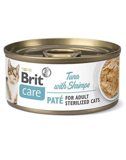 BRIT Care Cat Sterilized Tuna Paté with Shrimps 24 x 70 g