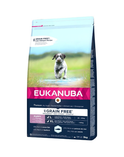 EUKANUBA Puppy & Junior Large & Giant Grain Free Ocean Fish 3 kg