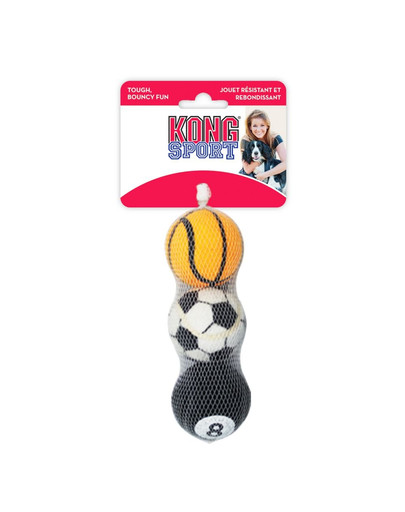 KONG Sport Balls M 3 ks Míčky pro psy gumové