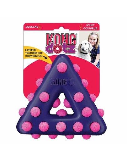 KONG Dotz Triangle L hračka pro psy masírující dásně