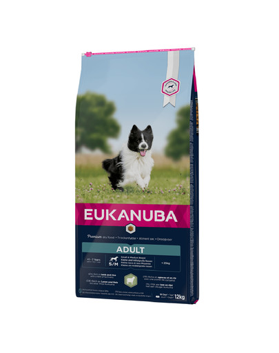 EUKANUBA Adult Small & Medium Lamb & Rice 12 kg