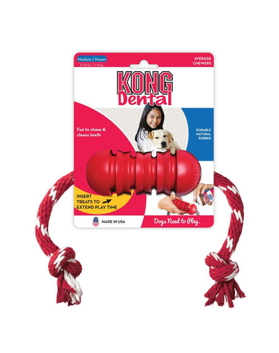 KONG Dental with Rope M hračka pro psy
