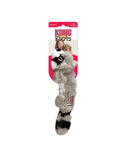 KONG Knots Scrunch Raccoon S/M hračka pro psy mýval