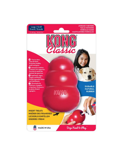 KONG Classic L 10,5 cm kousátko na pamlsky pro psy