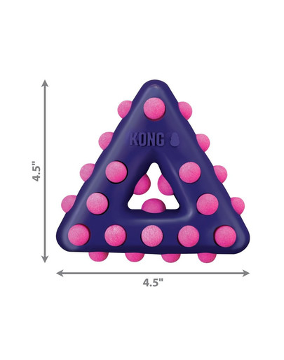 KONG Dotz Triangle S hračka pro psy masírující dásně