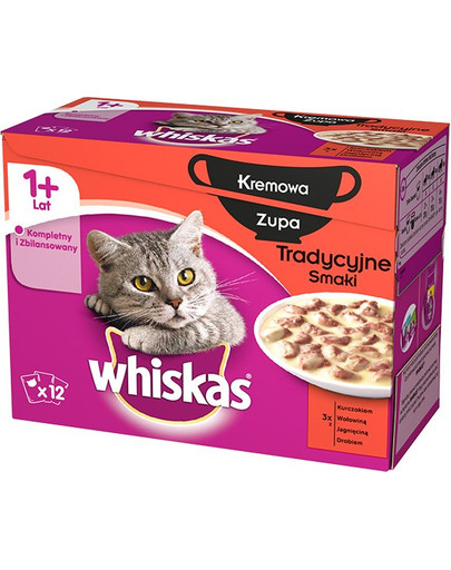 WHISKAS Tradiční krémová polévka  4x12x85g