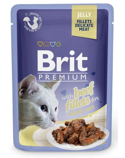 BRIT Premium Fillets in Jelly hovězí maso 24 x 85g