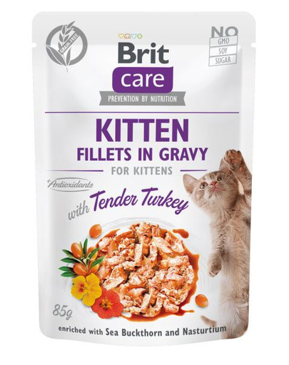 BRIT Care Cat Kitten Fillets in Gravy with Tender Turkey 24 x 85 g