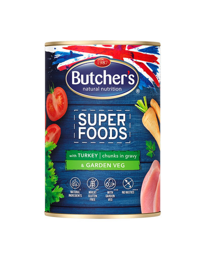 BUTCHER'S Superfoods Dog Tripe Krůtí a zelenína 400g
